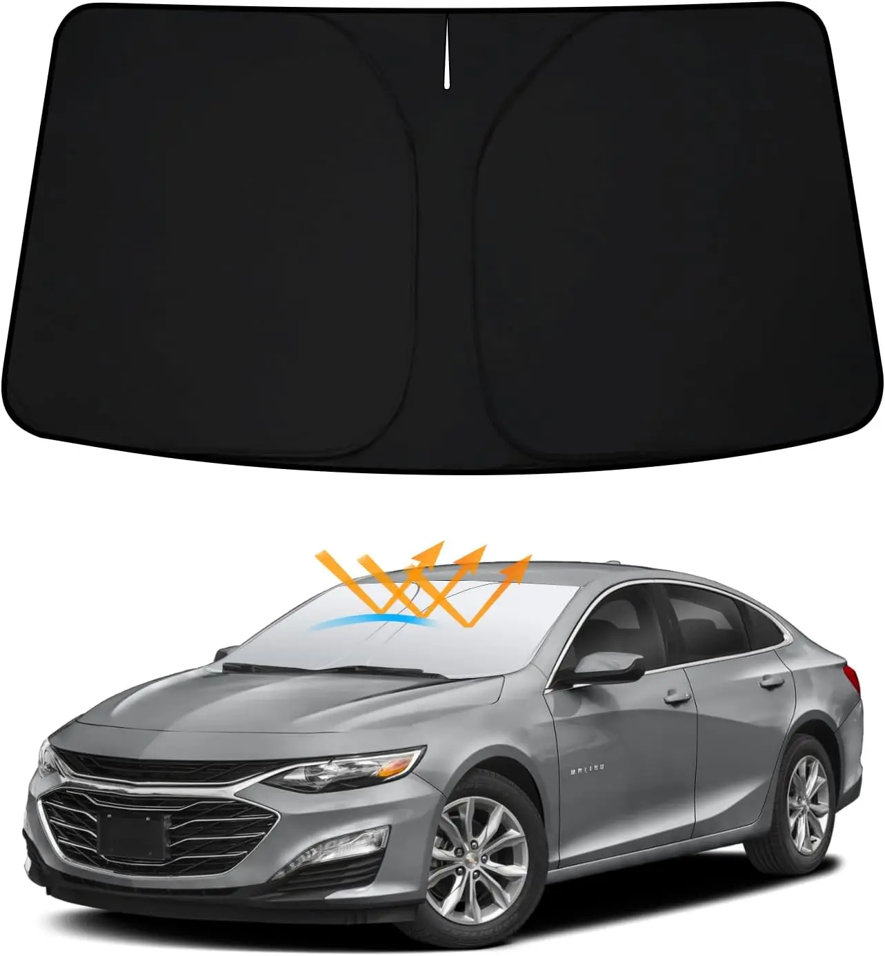 

Солнцезащитный козырек Winshield для Chevy Malibu 2016 2017 2018 2019 2020 2021 2022 2023 2024, складные передние солнцезащитные блоки с УФ-защитой