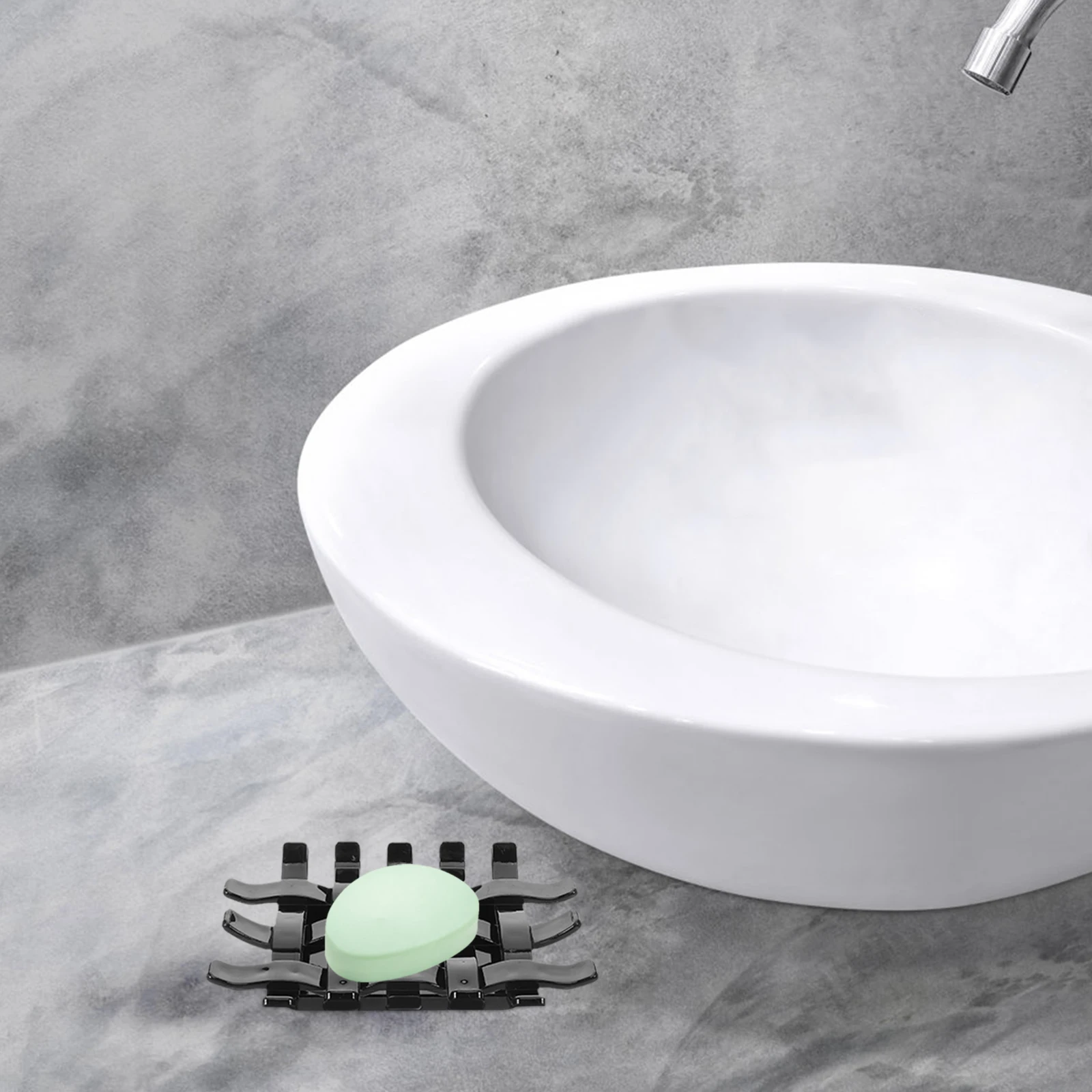 

Dual Layer Soap Holder No Drilling Required Self Draining Bar Soap Dish for Shower Bathroom Storage Plastic