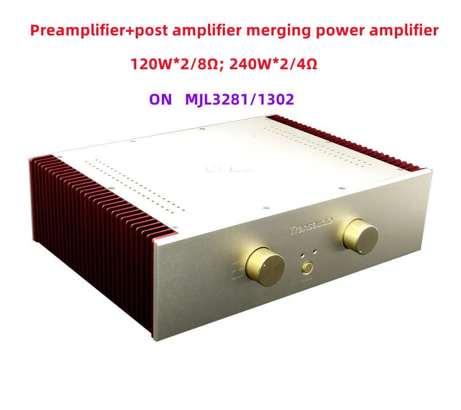 Copy DarTZeel 108 circuit Power Amplifier MBL PreAmplifier 240W*2 High Power Combined Audio Amplifier MJL3281/1302,OPA604