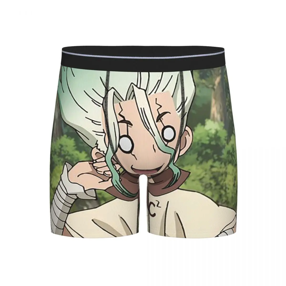 

Long Boxer Underpants Shorts Senku Ishigami Dr Stone Apan Anime Panties Men's Soft Underwear for Homme Man Boyfriend Gift