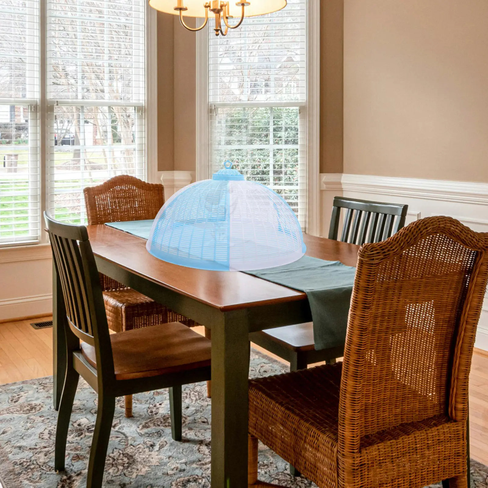 

1 шт. крышка для еды для домашнего использования, для обеденного стола, кухонная, с дышащим перфорированным дизайном, предотвращает ухудшение качества продуктов, съемная, легко хранить