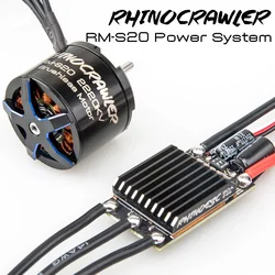 RhinoCrawler 540 RM-S20 1450K/1800KV/2220KV motore Brushless cingolato RC 80A ESC sistema di alimentazione per telaio LCG SCX10 Traxxas TRX-4