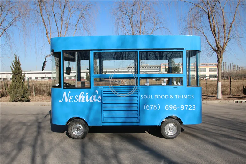 モバイル電気自動販売トレーラー、人気のアイスクリームカート、米国外のホットドッグ電気街路トラック