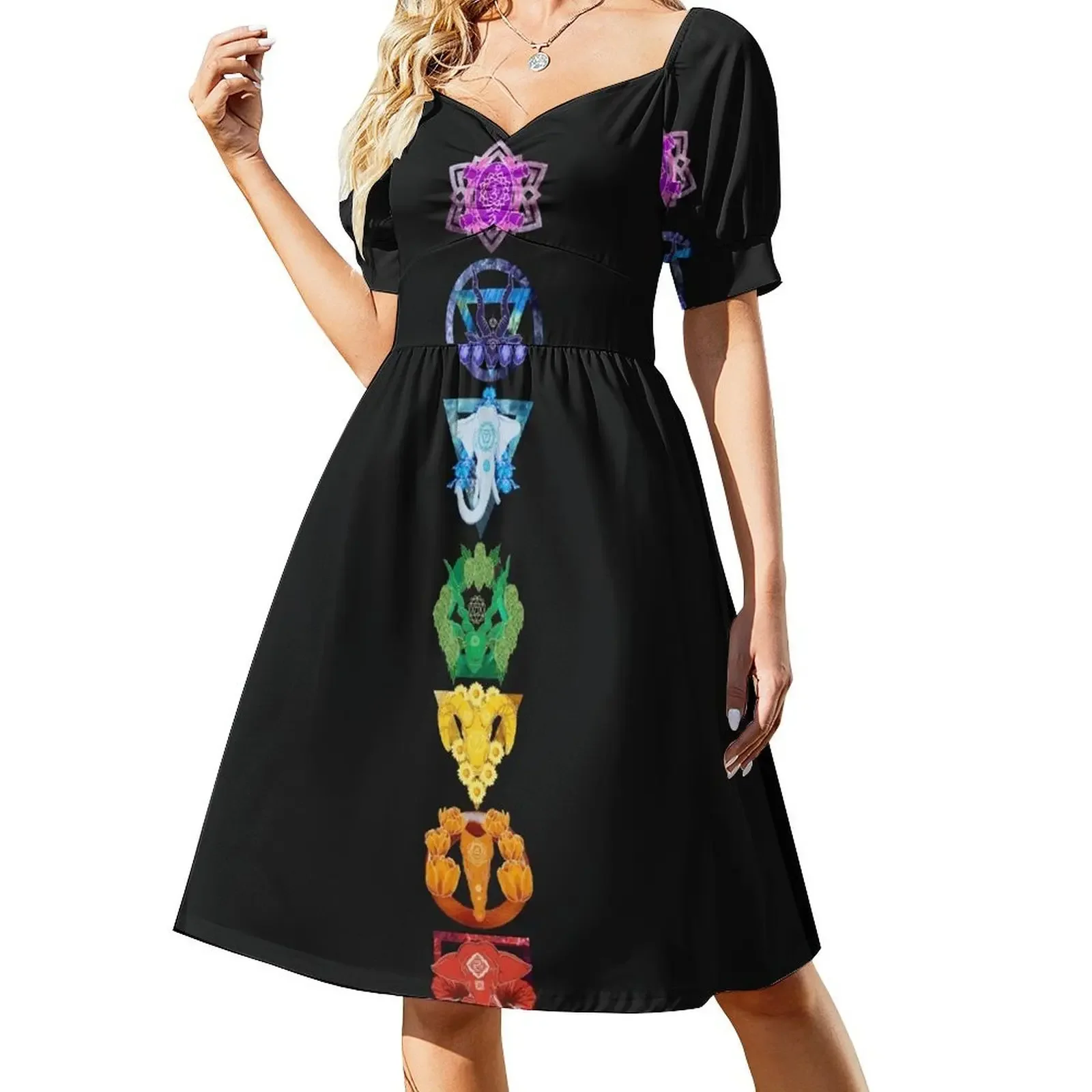 

Animal Chakra Abundance Sleeveless Dress Elegant gown Women's evening dress sexy dress for women