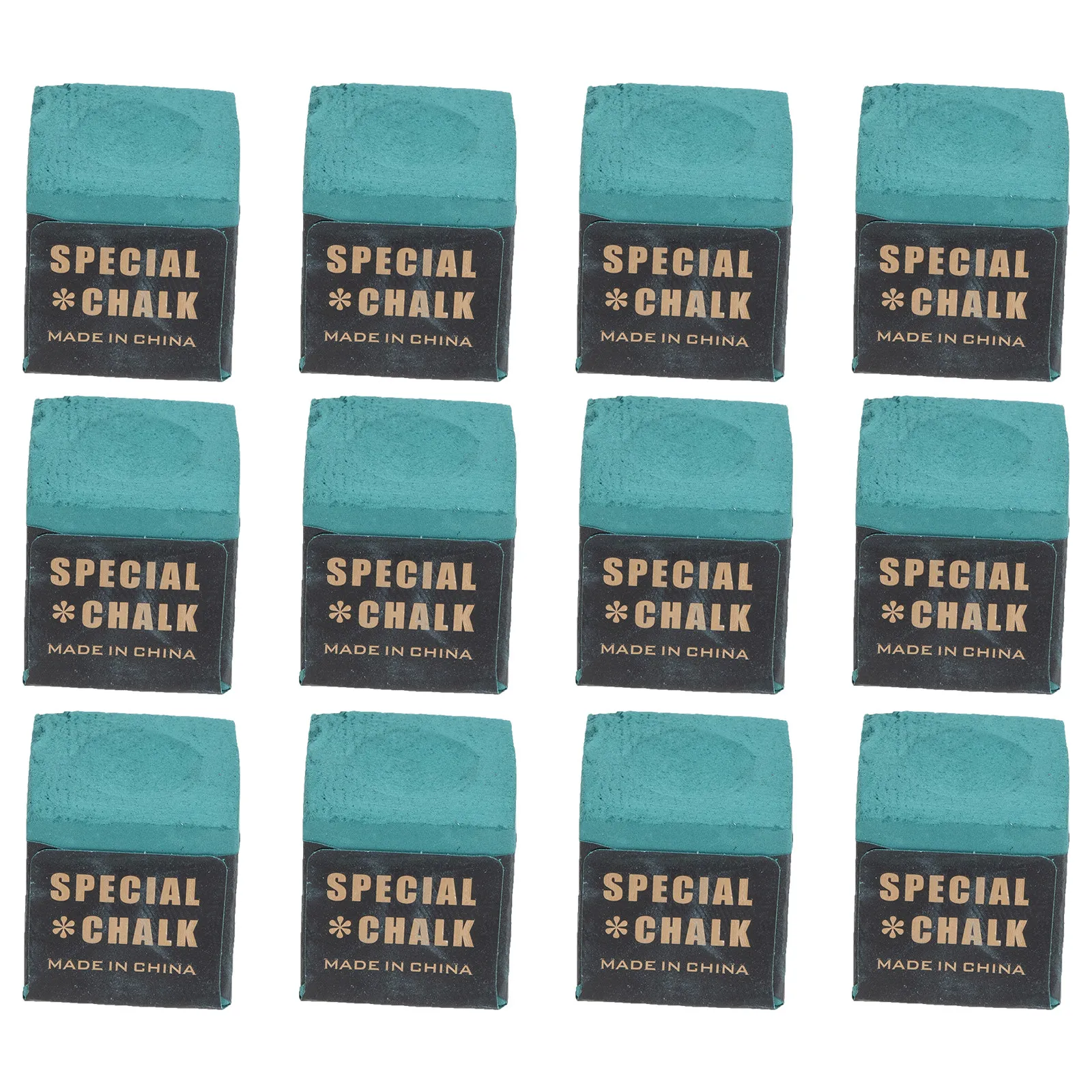 

12Pcs Professional Pool Cue Chalk Smooth Coating Cue Stick Wiping Powder Billiards Accessories Increases Friction Prevents