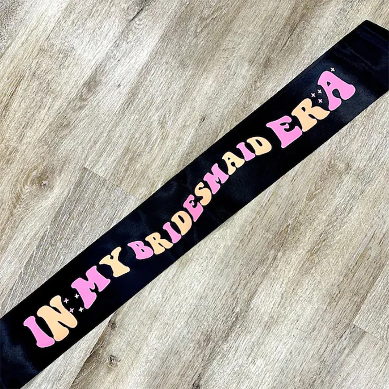 In my bride era sash Bride to be Future Mrs Bachelorette hen Party bridal shower wedding decoration Bridesmaid proposal gift