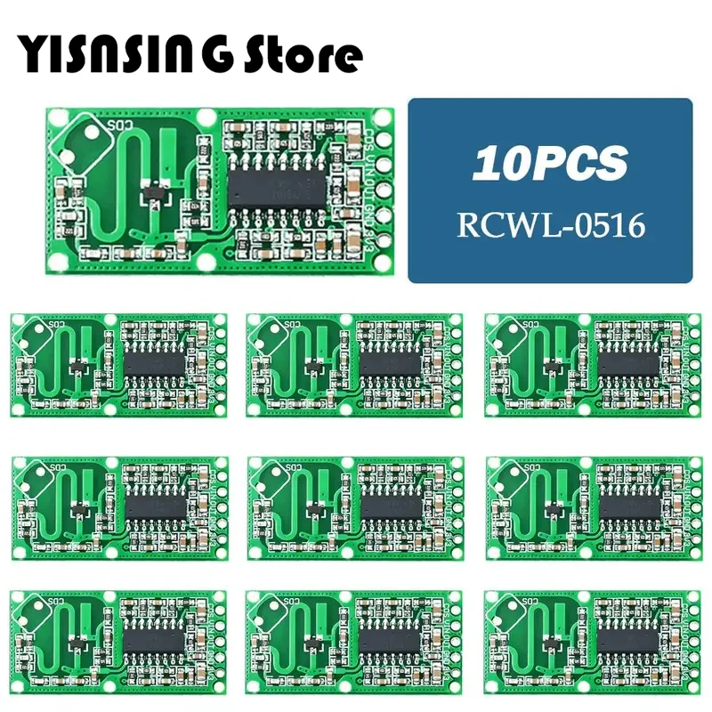 10 шт., плата переключателя микроволн радиолокатора RCWL 0516, микроволновый индукционный интеллектуальный модуль человеческого тела, выход 3,3 В