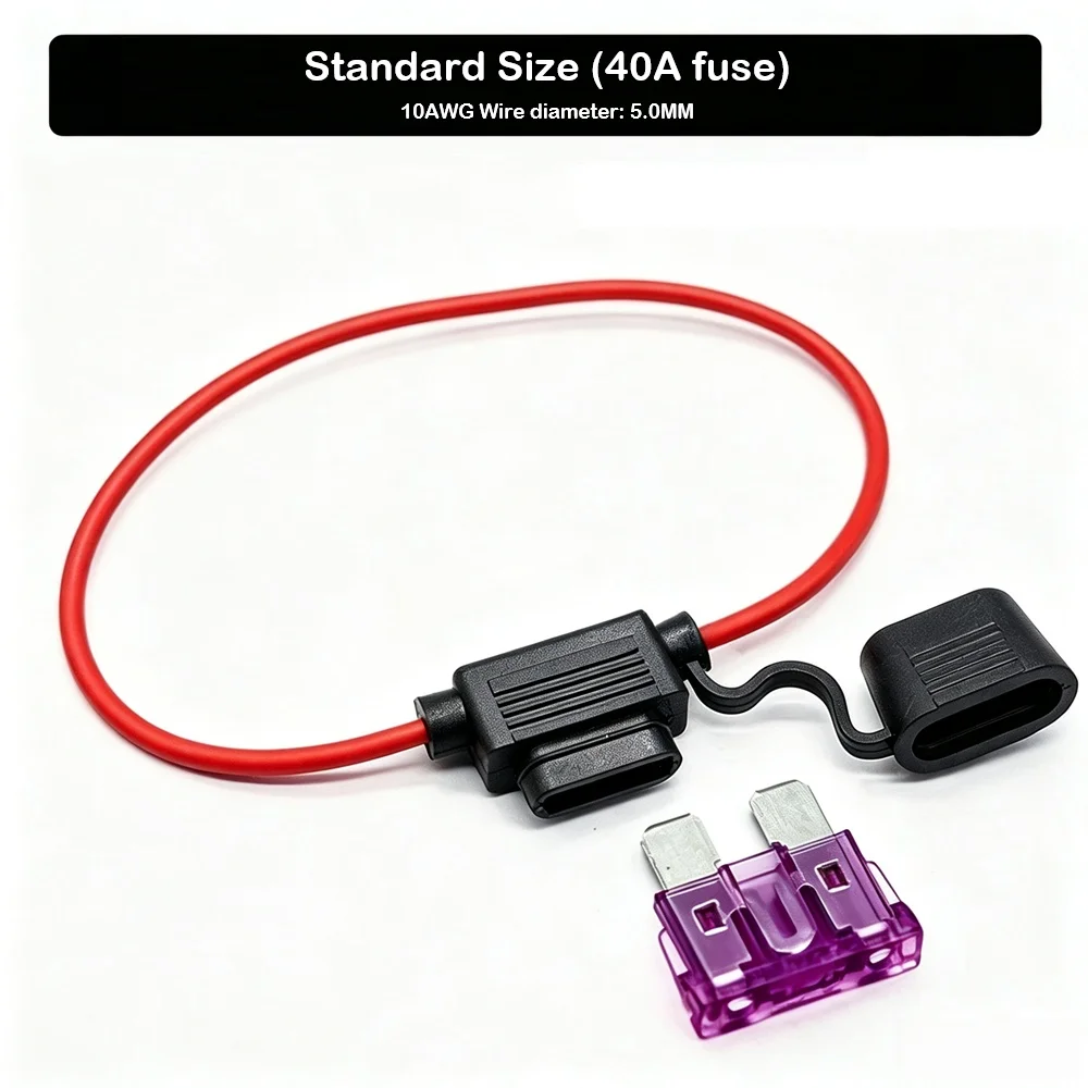 Wasserdichter 10/12/14/16/18AWG Schneidbarer Auto-Inline-Sicherungshalter 5A-50A Standard-/Mini-Sicherungen Sicherheit für Boote, Marinefahrzeuge, LKWs und Fahrzeuge – Detail 18