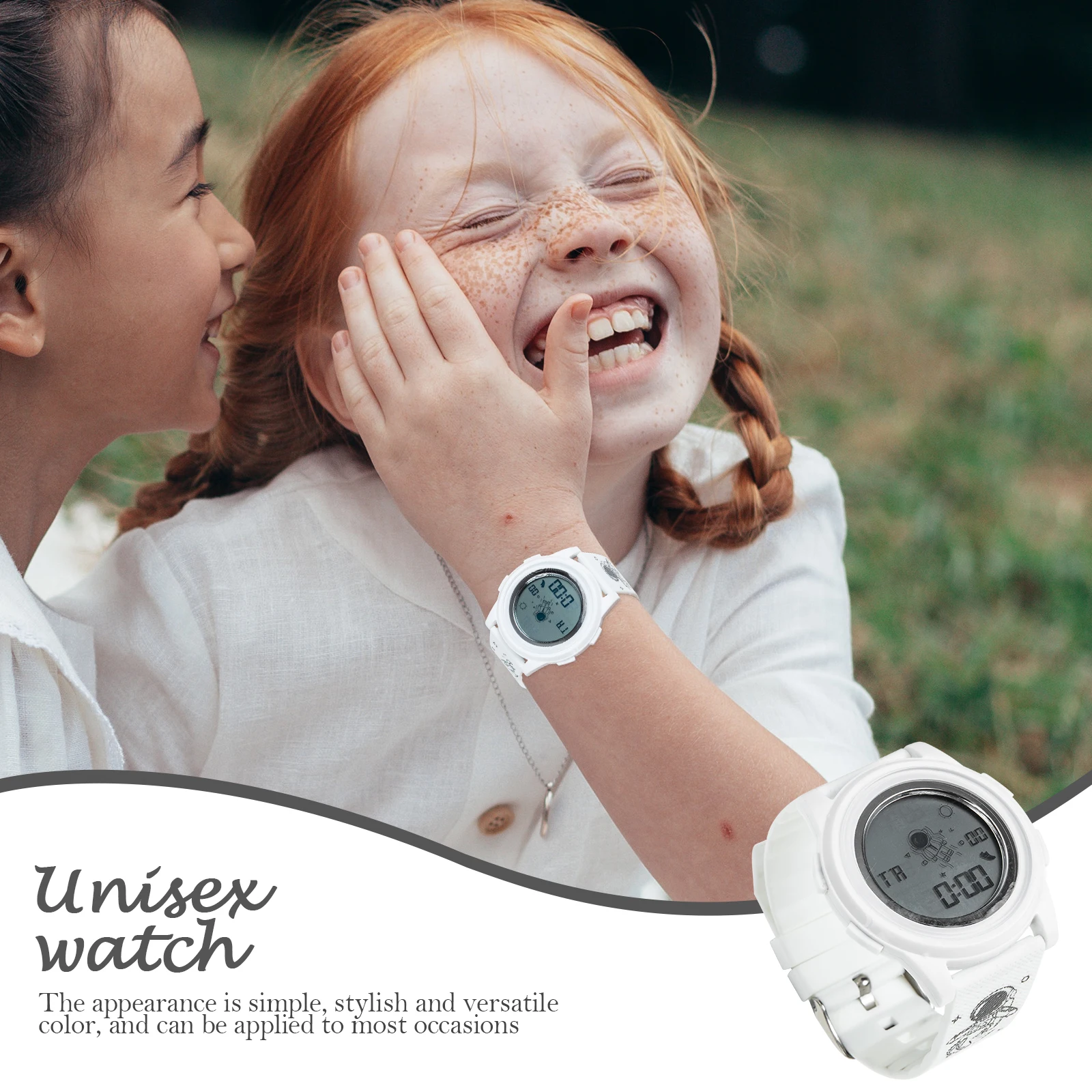 

Luminous Digital Watch For Kids Unisex Electronic Wrist Watch Date Timing Function Stainless Steel Tpu Abs Materials Safe Gentle