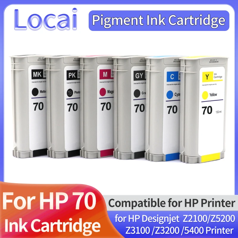 130ml[Third Party Brand] For HP 70 HP70 Compatible Ink Cartridge With Pigment Ink For HP Designjet Z2100 Z3100 Z3200 Z5200 Z5400