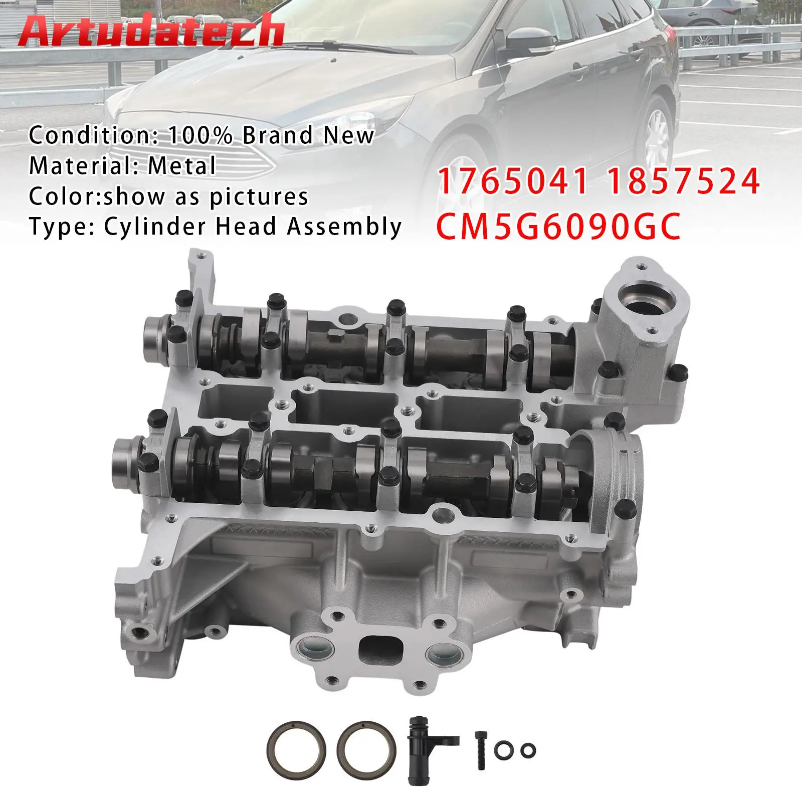 

Artudatech Complete Cylinder Head For Ford Focus 1.0 EcoBoost 1765041 1857524 CM5G6090GC Car Accessories