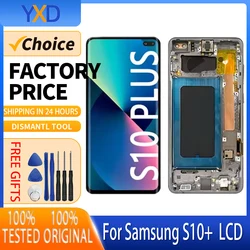 Screen for Samsung Galaxy S10 Plus S10+ G975 G975F Lcd Display Digital Touch Screen with Frame for Samsung Galaxy S10+ Assembly