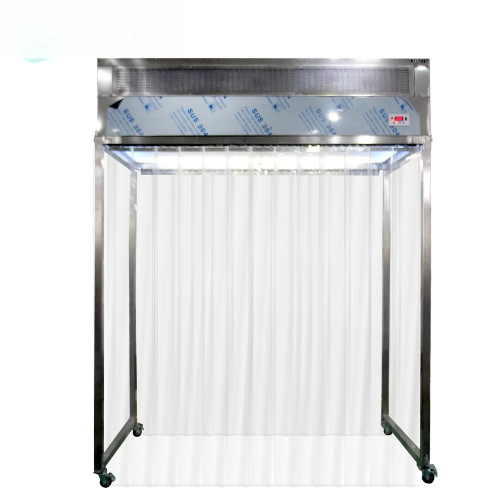 

Class 100 ISO Grade 5 DOP port laminar flow hood Custom size laminar flow cover clean room booth