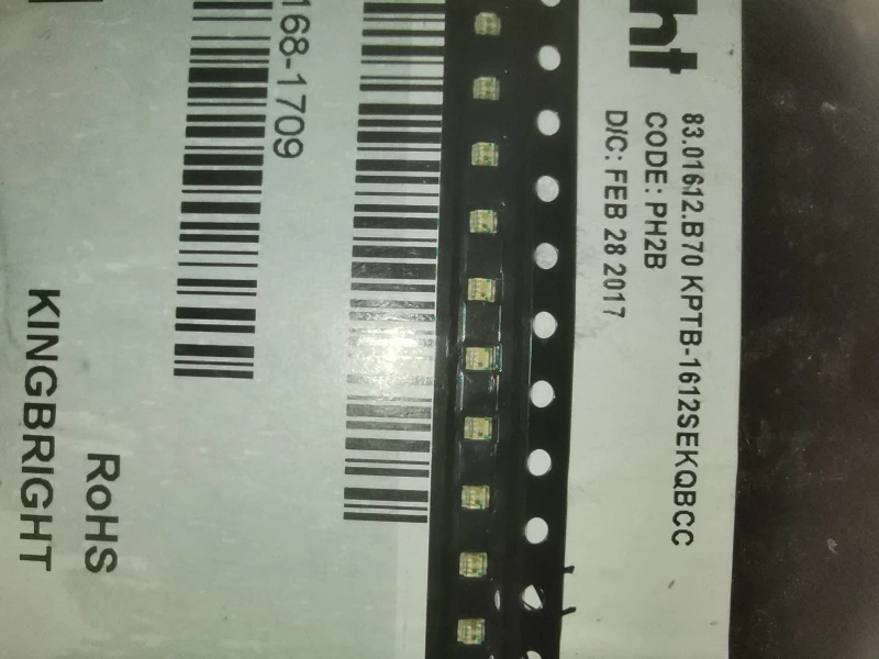 

50 шт./KPTB-1612SEKQBCC 1612 оранжевый и синий двухцветный светодиодный индикатор