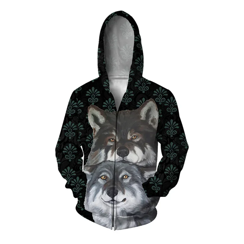 Fashion 3D Printed Avant-Garde Hoodie For Men Ghost Wolf Knight Graphic Sweatshirts Comfortable Hooded Loose StreetwearPullovers