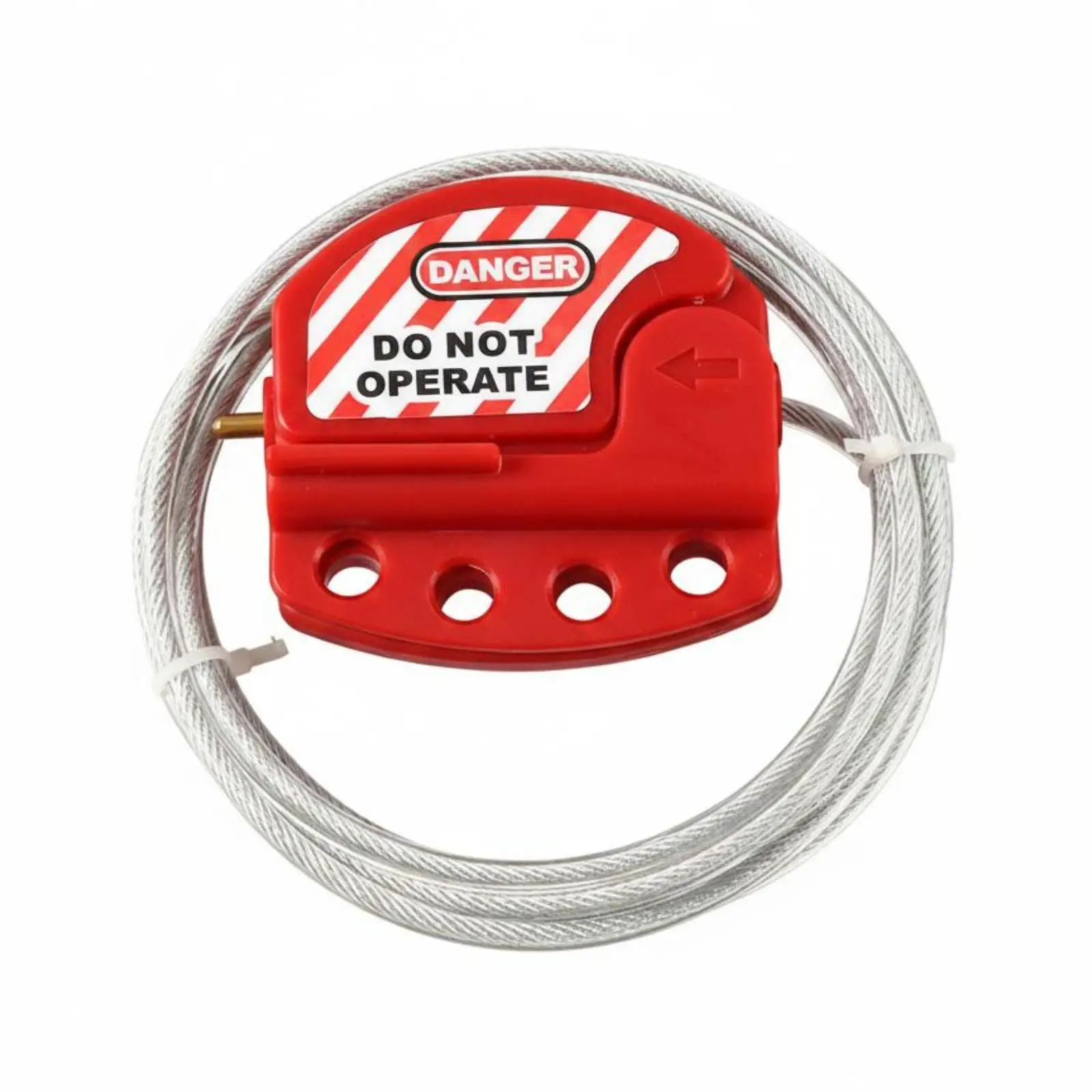 Adjustable Safety Lock Steel Cable Padlock Wire Lockout Security Lock Cable for Factory Machinery Maintenance