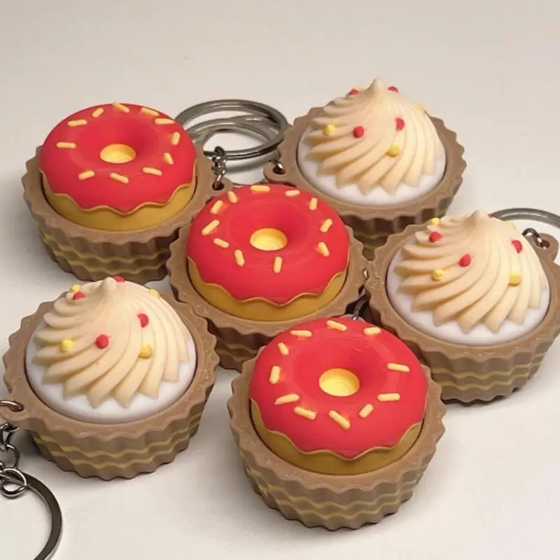 3D-gedruckter simulierter Dessert-Fidget-Clicker, tragbares Kunststoff-Stressabbau-Sensorikspielzeug für Reisen und Pendelverkehr. – Detail 1