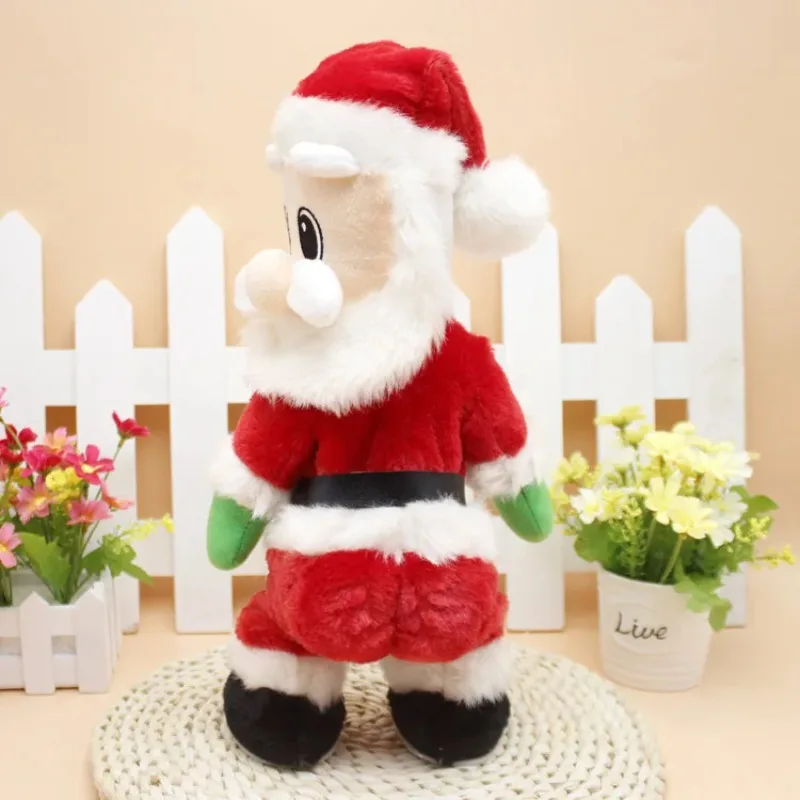 Christmas New Year 14 Inch Musical Electric Twerk Singing Dancing Santa Clause Hip Shake Figure Twisted Hip Toys