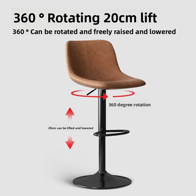 

Барный стул с высокой спинкой для дома, стул для кассы, высокий стул с подъемным механизмом, барный стул для стойки ресепшн, барный стул