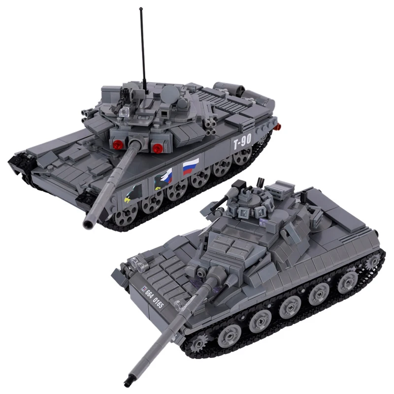 

MOC building blocks World War II T90/AMX-30 Main battle tank track movable children's assembled building blocks toy boy gift