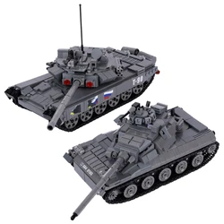 MOC building blocks World War II T90/AMX-30 Main battle tank track movable children's assembled building blocks toy boy gift