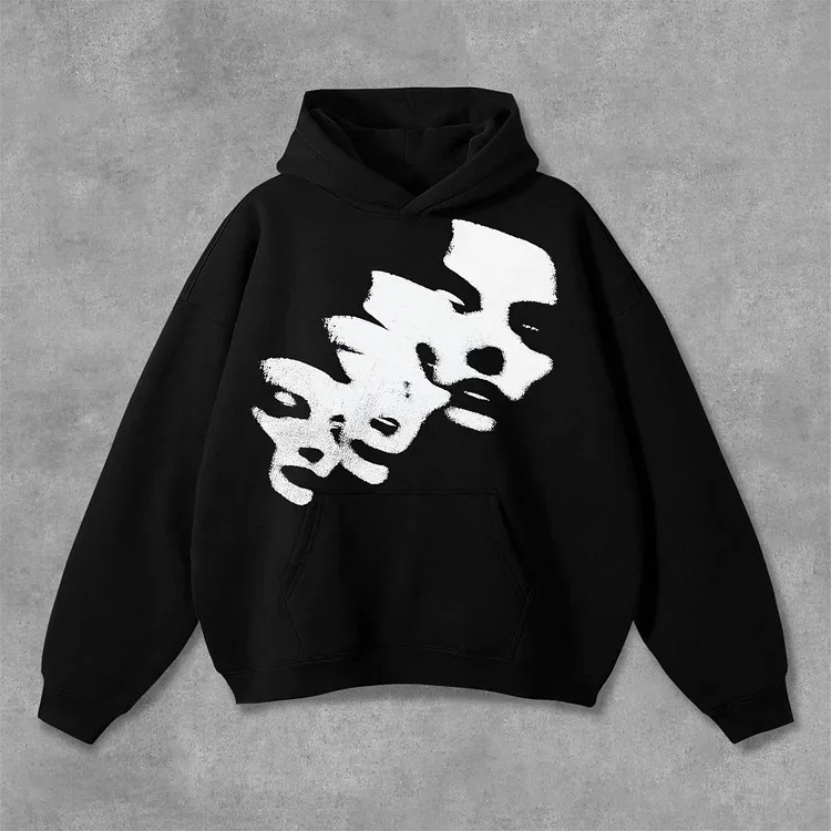 Harajuku Mask Graphic Hoodie Winter Y2k Clothes Women's Goth Punk Pullover Streetwear Korean Hip Hop Hooded Vintage Femme Blusen