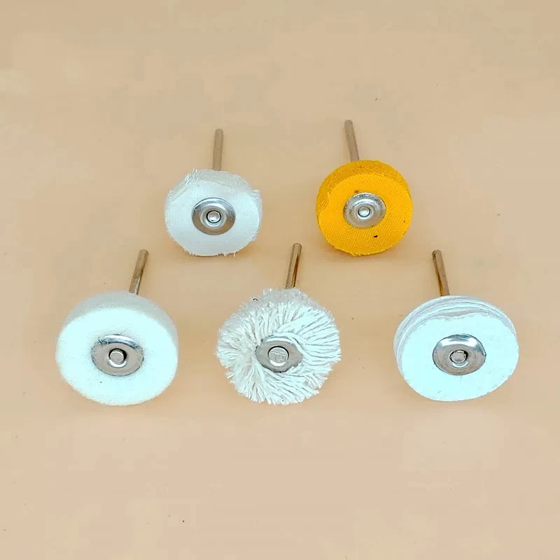 10Pcs Dental Polishing Wheel Brush Cotton Brush Oral Polishing Wire Wheel Dental Denture Polishing Machine Cloth Wheel Low Speed