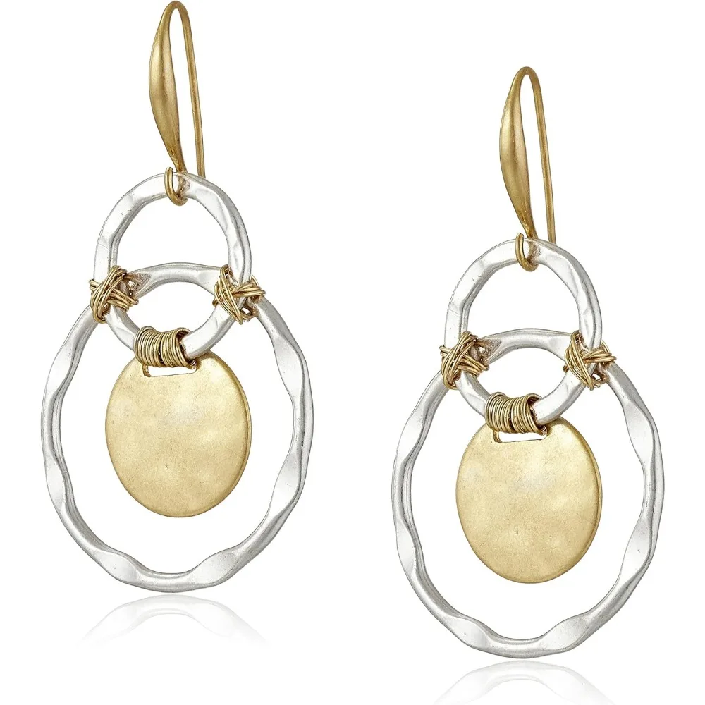 

Wire Wrapped Orbital Circle Drop Earrings