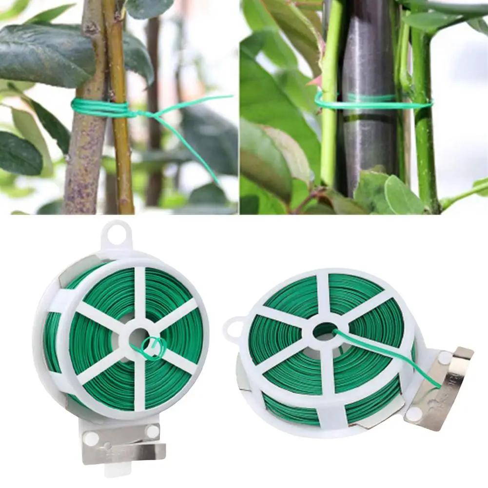 

30/50m Gardening Binding Wire, Plastic Twist Ties, Ties, Portable Lawn Garden Fixing Wire, Gardening Cable Care & Plant A0r3