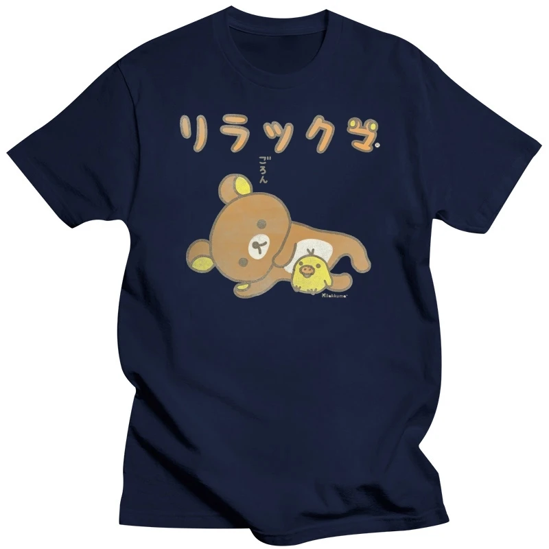 Authentic Rilakkuma Bear and Chick Japanese Ladies soft Jr T-shirt top S M L X 2