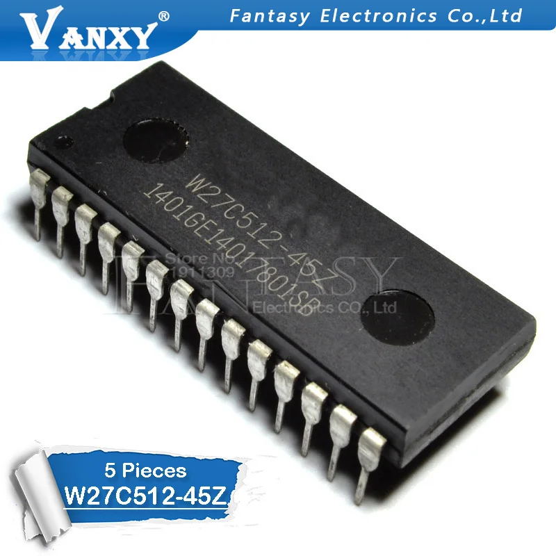 5PCS W27C512-45Z DIP W27C512 DIP-28  27C512-45Z DIP28 27C512-45  W27E512-12