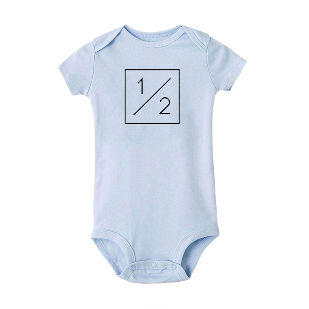 One half birthday bodysuit Half brithday shirt 1/2 Half Birthday one-piece Boy half birthday outfits Gender Neutral Baby Gift