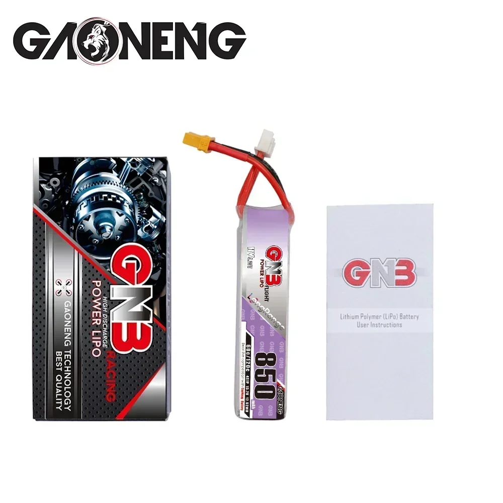 GNB 850mAh 60C HV 2S-7.6V 3S-11.4V 4S-15.2V 6S-22.8V GNB LiPO Battery XT30 Plug For FPV Racing Drone RC Quadcopter Parts