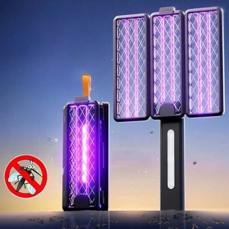 Qualitell Folding Electric Mosquito Killer Rechargeable Purple Light Mosquito Exterminator Portable Anti‑Mosquito Device V2