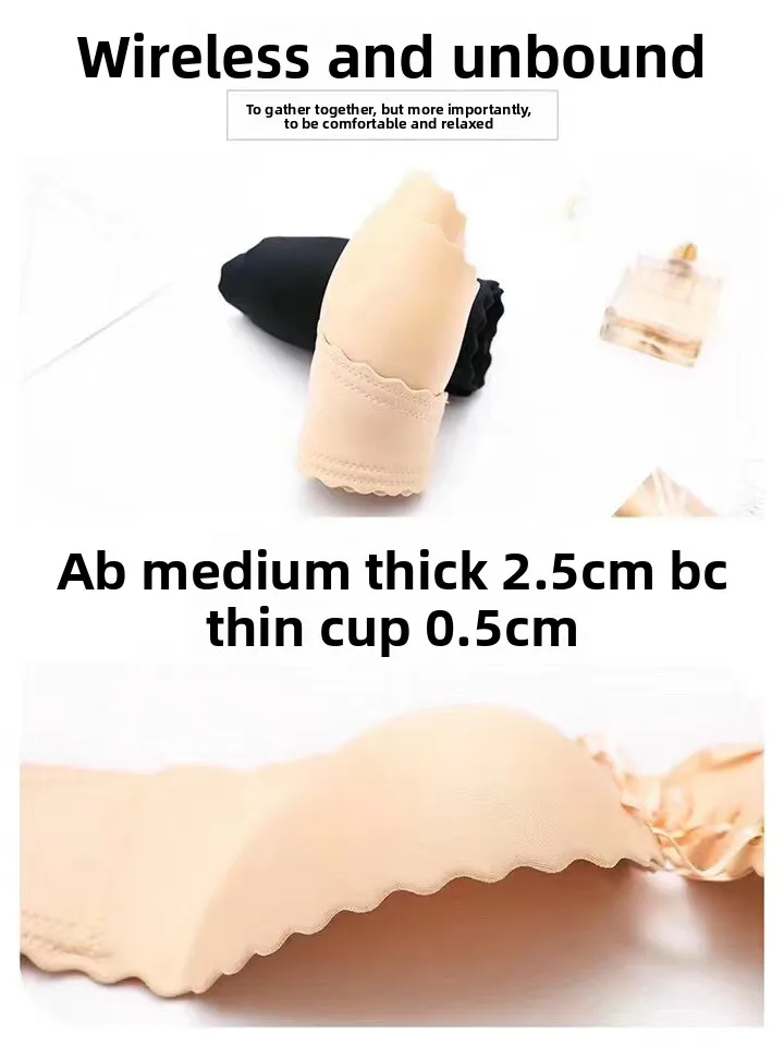Trägerloser BH für Damen: Push-up, rutschfest, mit verstärkter Unterstützung, Tube-Top, umwickelbar, für kleine Größen – Detail 4