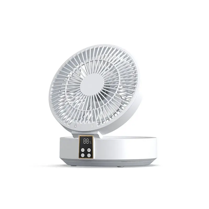 

24-Hour Hotsale Portable Fan With LED Light 4000Mah Rechargeable Digital Display Desktop Fan Summer Fan Bedroom Desk Cooling Fan