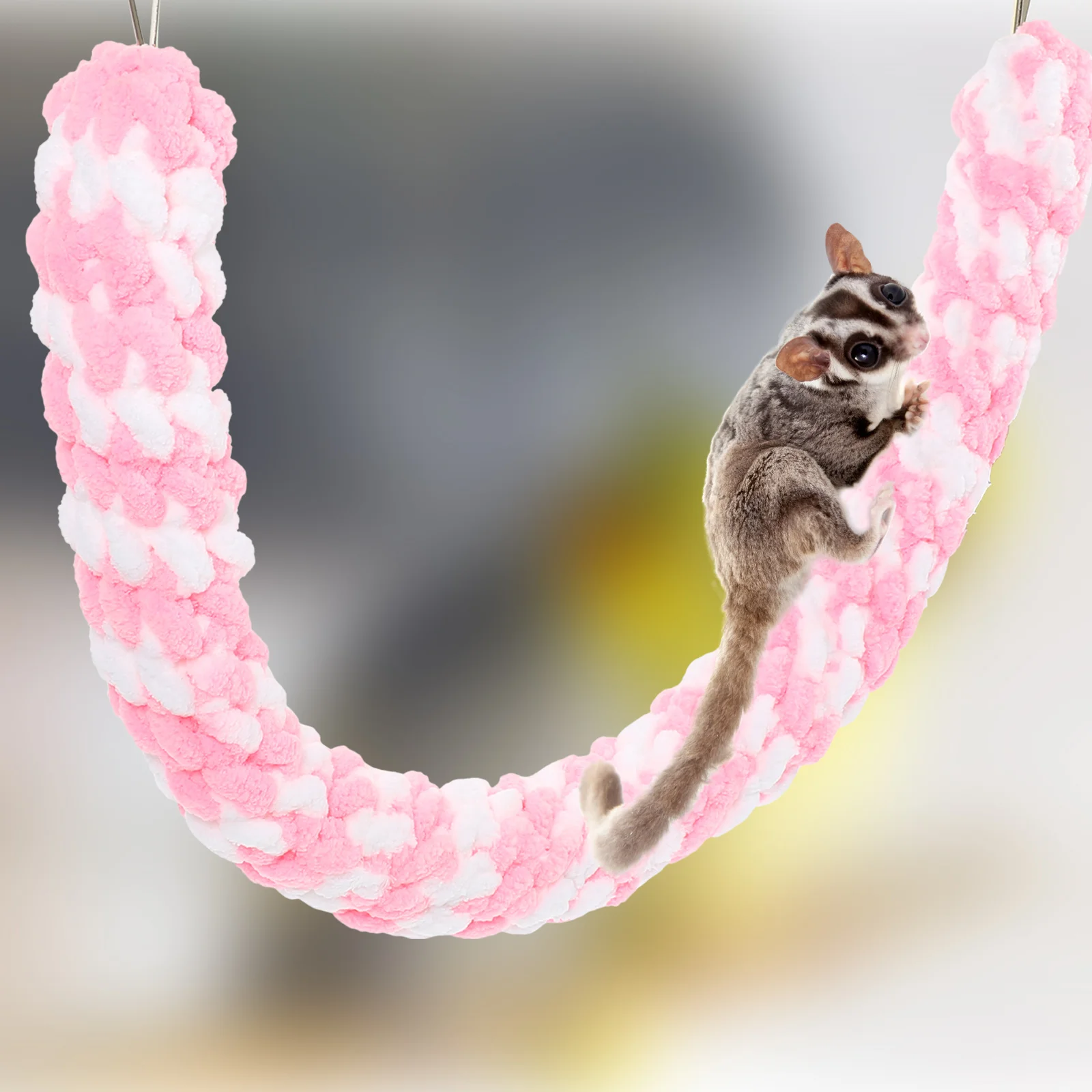 Sugar Glider Climbing Rope Car Gadgets Hanging Rat Toy Woven Guinea Pig Squirrel Wear-resistant Cotton Travel