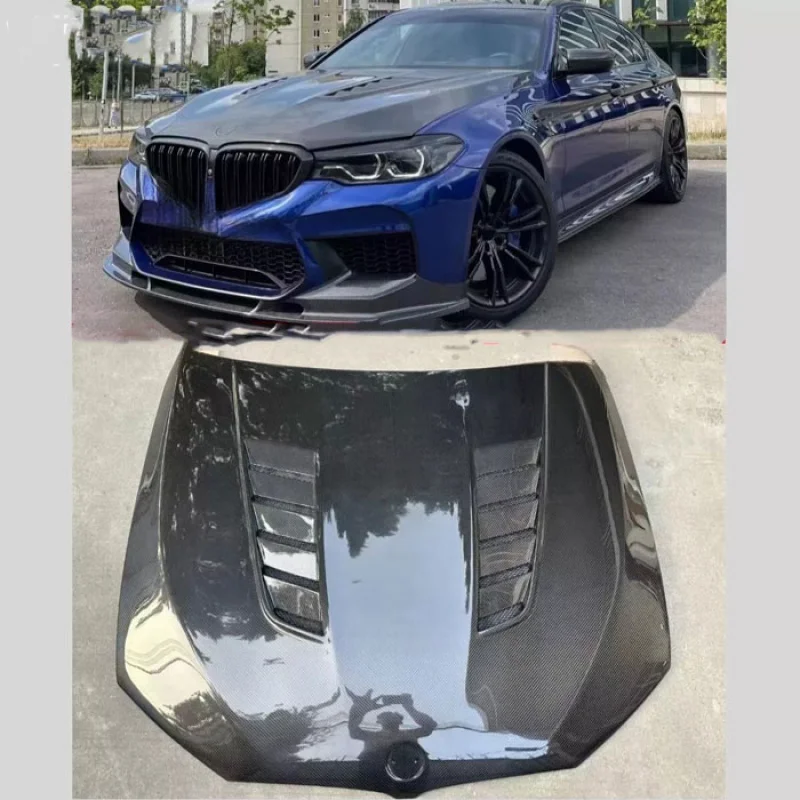 High Quality V Style Carbon Fiber Engine Bonnet Fit F90 M5 G30 G38 5 Series Exterior Modification Parts