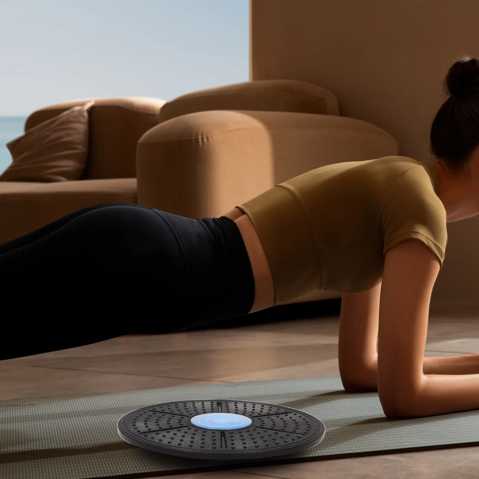 

Balance Seesaw Board Versatile Portable Fitness Tool Core Muscle Workout Step Up Exercise Platform Stability Training