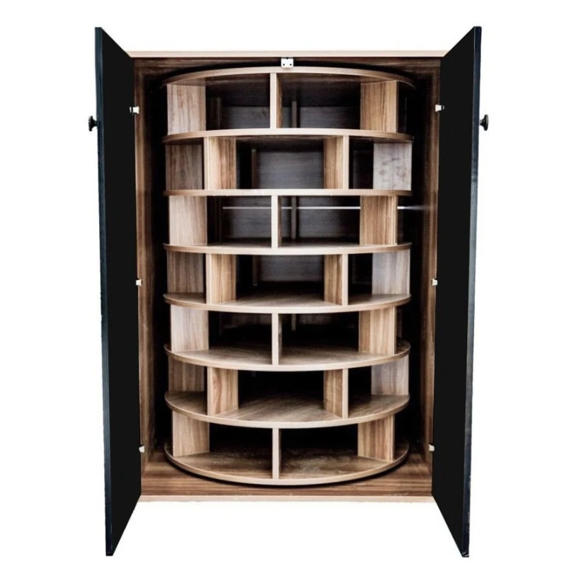 //+Home Shoe Cabinet Wooden Shoe Organizer Large Capacity Multi Layer Rotating Shoes Cabinets Living Room Organization Furniture