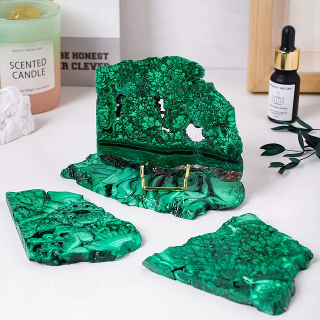 1pc Natural Crystal Green Eyes Malachite Raw Stone Healing Stone Divination Slab Mineral Specimen Home Ornament Decoration 3 1pc Natural Crystal Green Eyes Malachite Raw Stone Healing Stone Divination Slab Mineral Specimen Home Ornament Decoration 3
