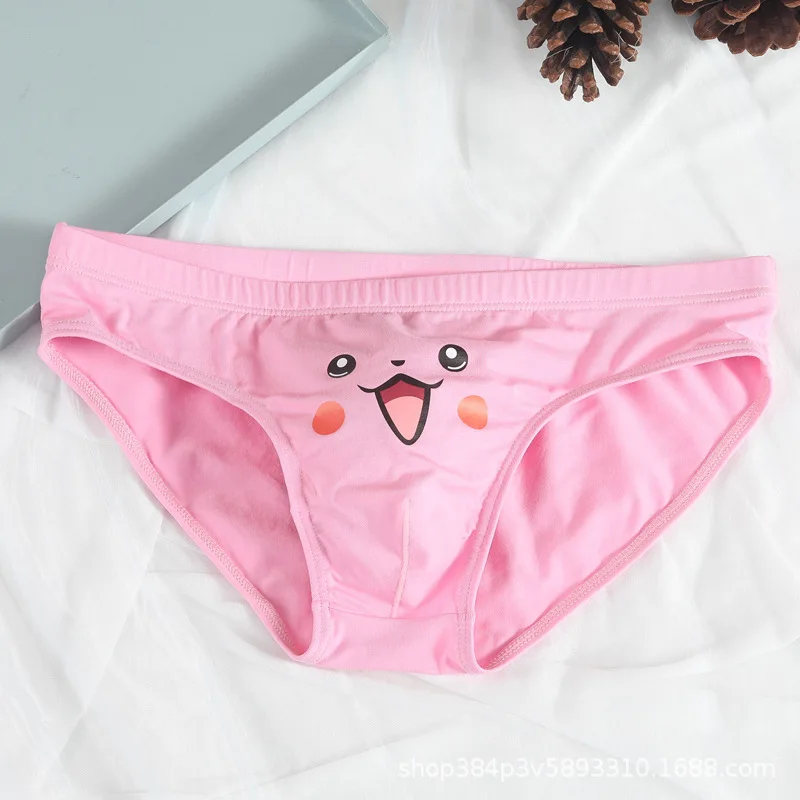 Cute Print Boys Briefs Convex Pouch Underpants Low Waist Students Cotton Male Sexy Swimsuit Underwear Comfortable Bikini Panties