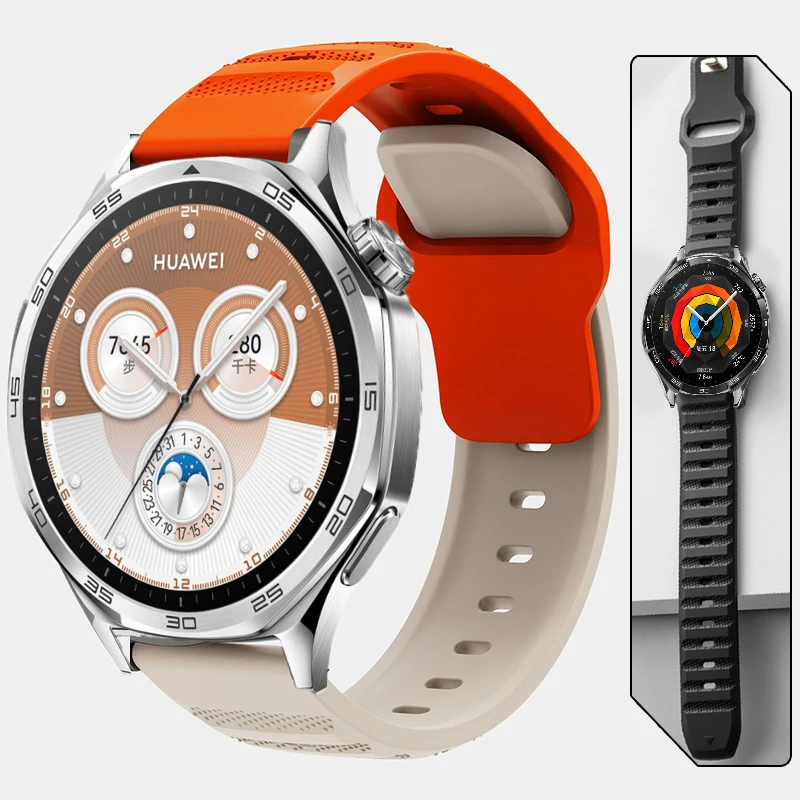 Спортивный ремешок для Huawei Watch GT 5 46 мм 41 мм Силиконовый ремешок для часов 18 мм 20 мм 22 мм Ремешок для Huawei GT5 GT 5Pro GT4 GT3 GT2 Браслет