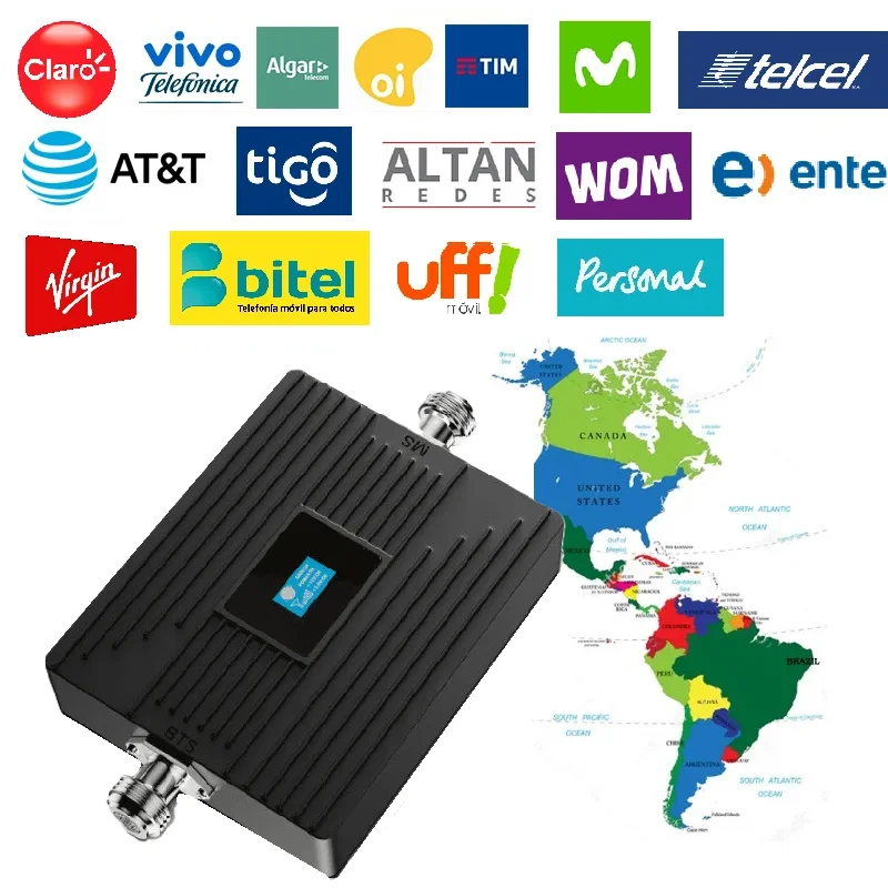 جديد 700 800 850 1700 1800 1900 2100 2600 MHz B66 B28 B25 B8 B7 B5 B4 B3 B2 B1 الخلوية مكبر للصوت المحمول إشارة الداعم مكرر #4