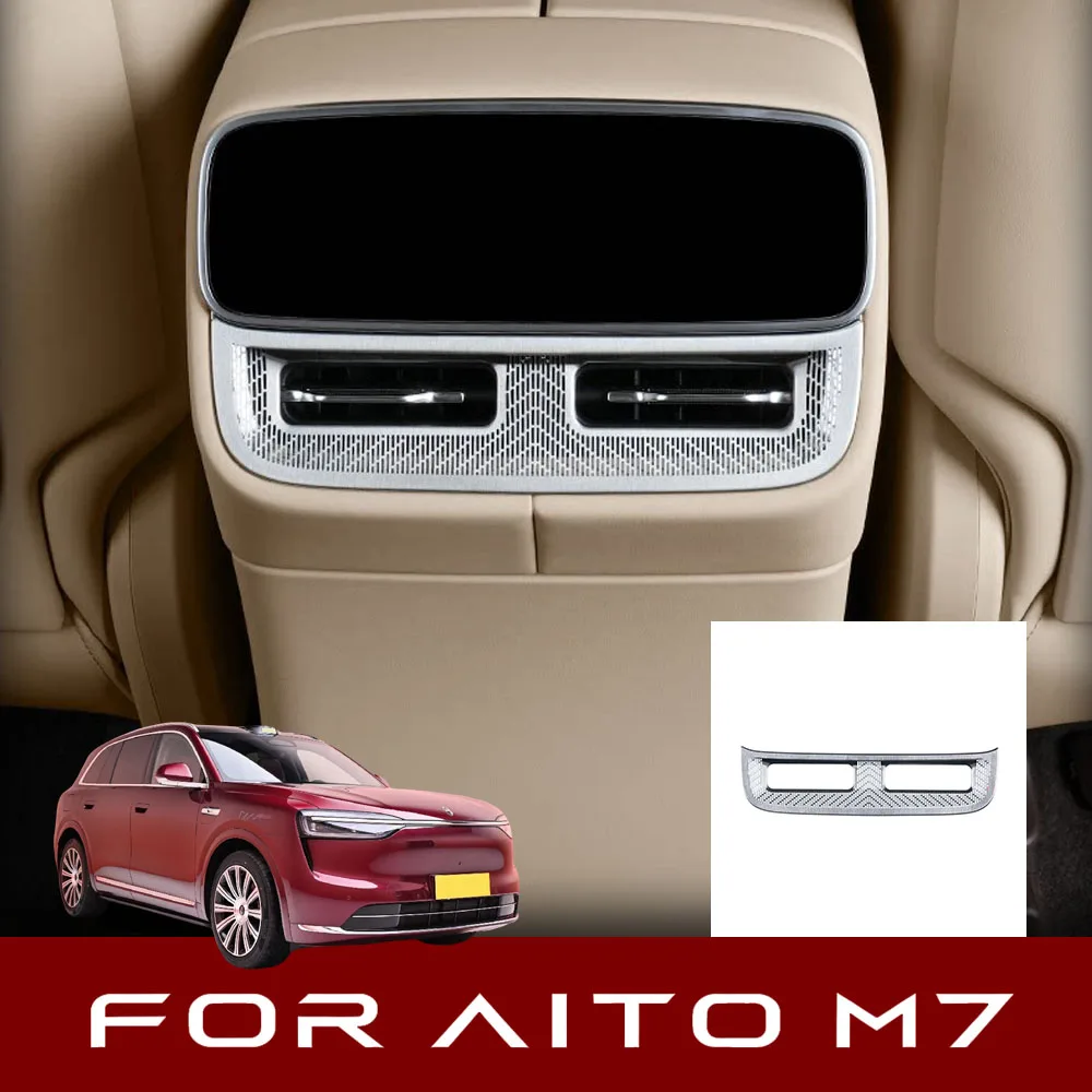

Fit For New AITO M7 2026 Rear Air Conditioning Vent Mask Automotive Modification Parts Stainless Steel Decorative Cover