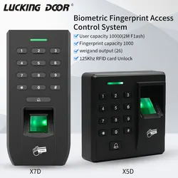 Sistema de Control de Acceso biométrico RFID con huella dactilar, teclado 125Khz, 1000, Control de apertura de puerta independiente del usuario, relé, We-chat Applet