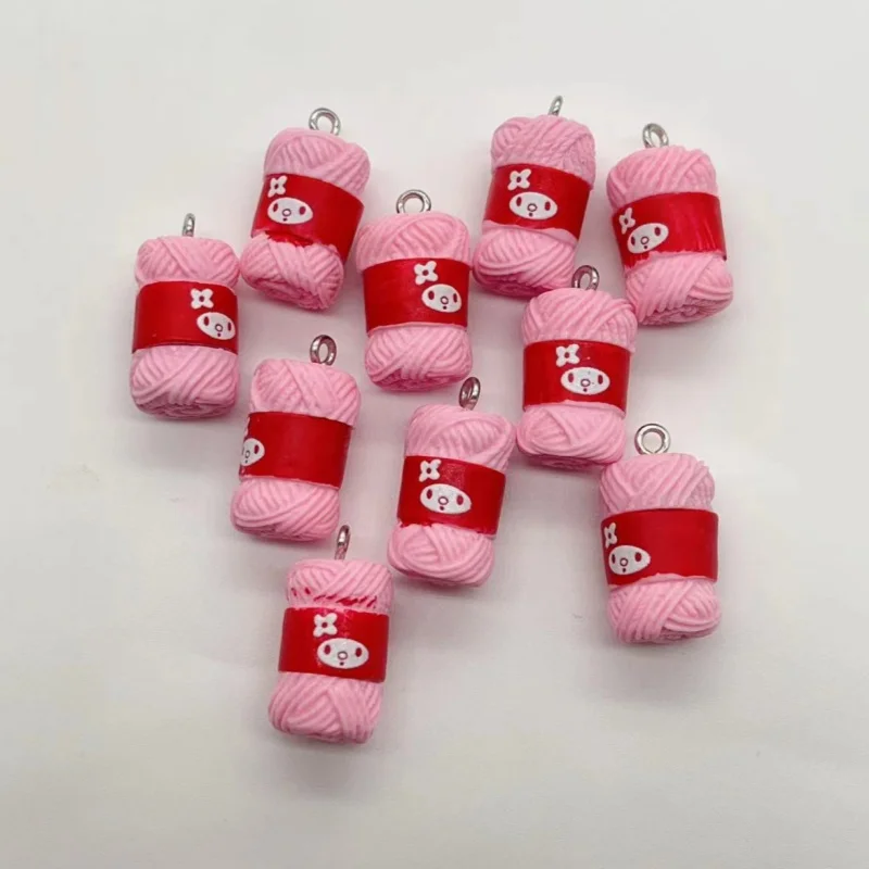 Mix 10cps/pack Cute Mini Sewing Wool Ball Resin Cute Charms Diy Earring Bracelet Small Pendants For Jewelry Making