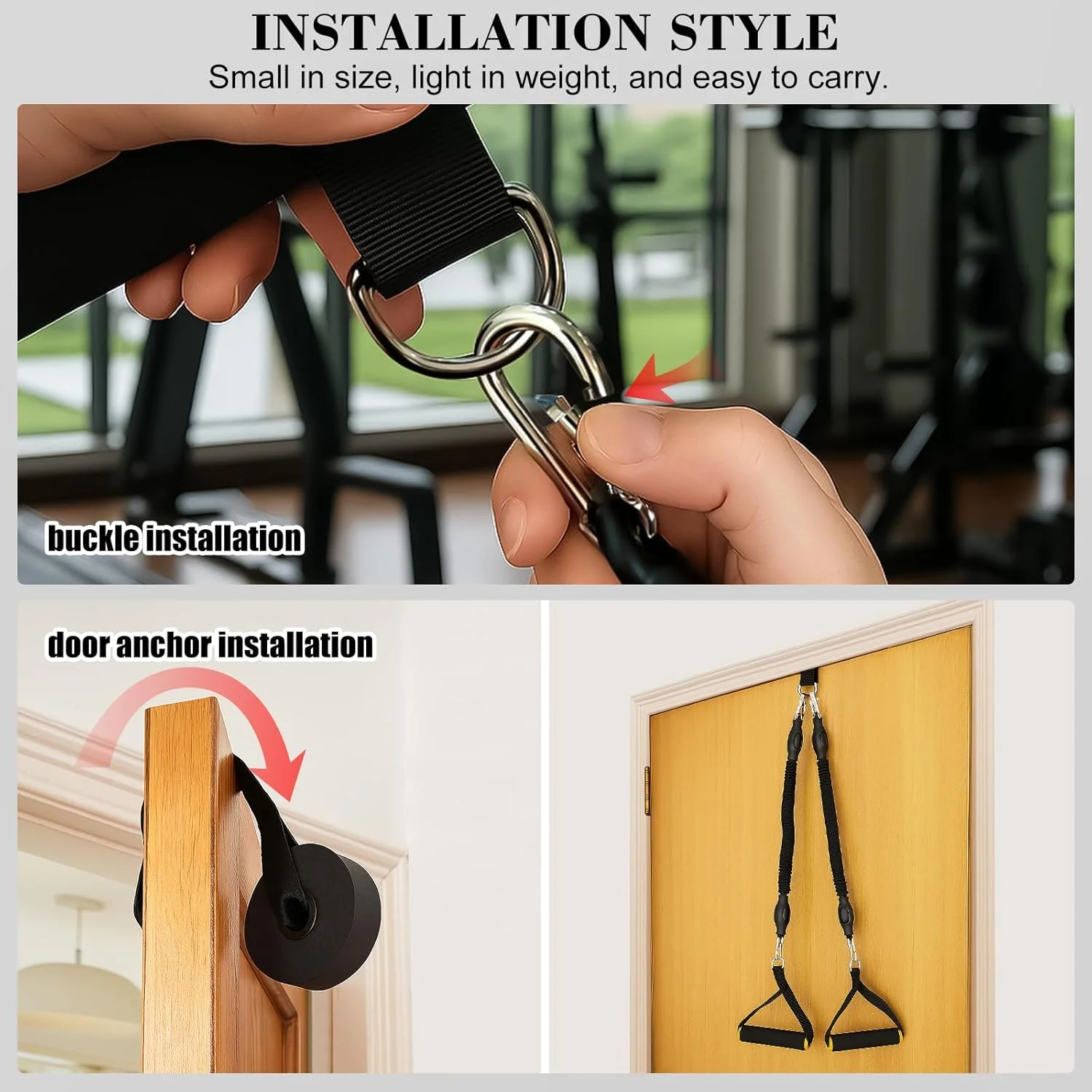50-100LBS Pedal-Spannungsseil für Männer, Bauchmuskelstärkungs-Elastikband, Spannungsseil zur Brustmuskulaturstärkung, Fitness-Ausrüstung – Detail 3