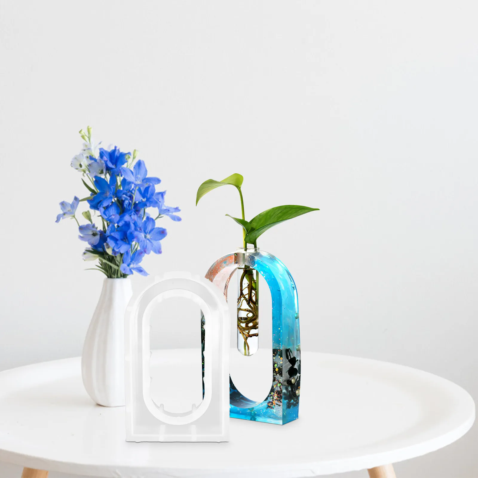 1 Set Of Water Cultivation Vase Silicone Diy Plant Vase Making Kit Smooth Release Lightweight Portable For Home Store Studio Use