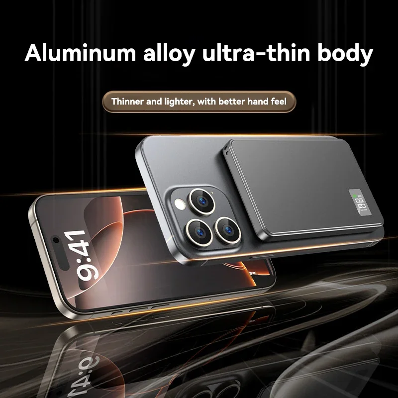 Xiaomi 500000mAh Magnetic Power Bank Fast Charging Powerbank Ultra-thin Strong Magnetic Attraction Portable Battery For Magesafe